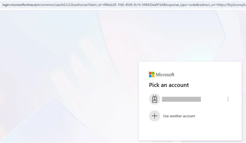 Microsoftのログインページ