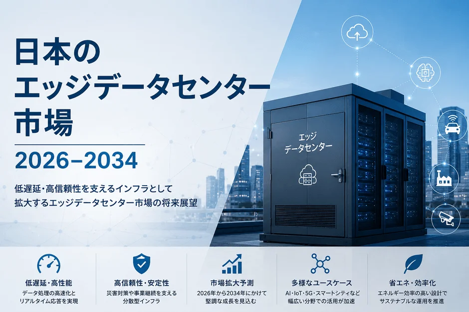 日本エッジデータセンター市場、2034年までに60億ドル規模へ成長予測：DX推進の鍵を握る分散型インフラ