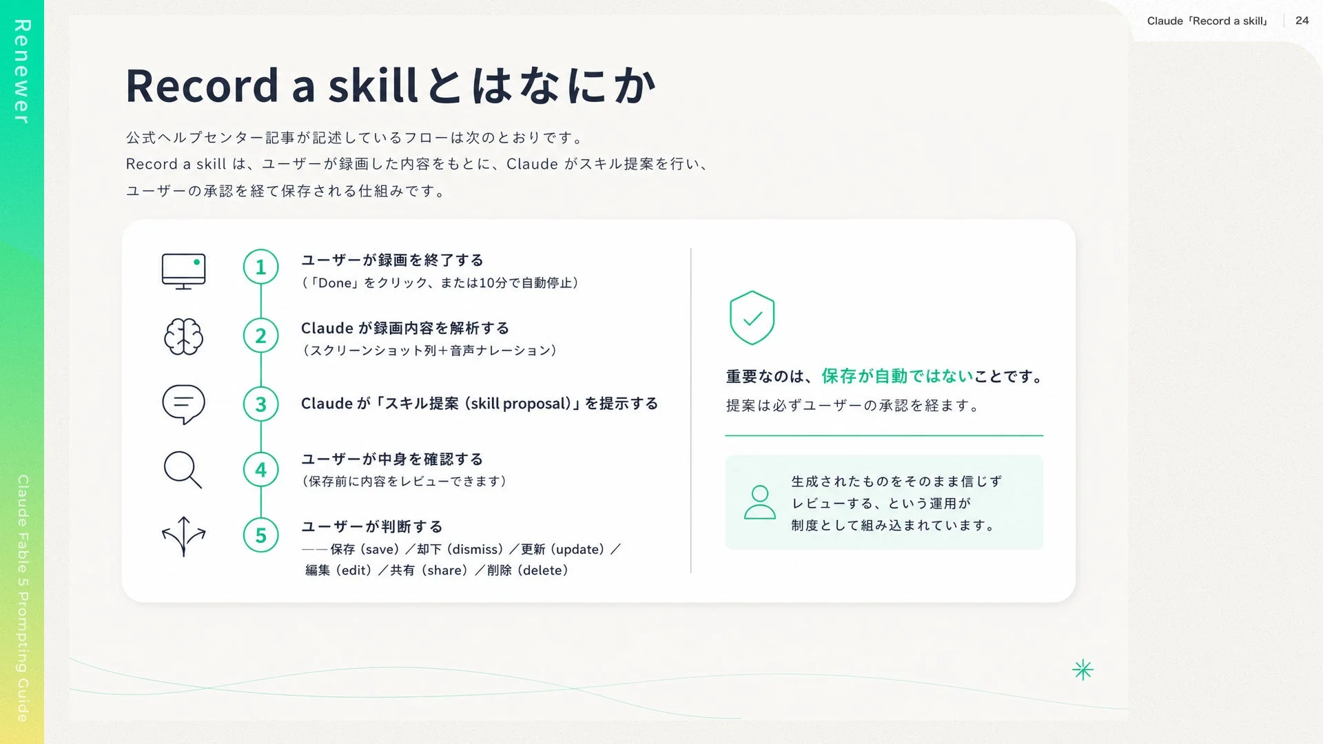 Claude 'Record a skill' の仕組み