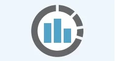 アイコン：データ分析や統計を表す棒グラフ