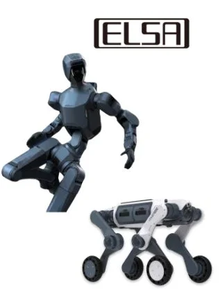 ELSAのヒューマノイドロボットと四足歩行ロボット