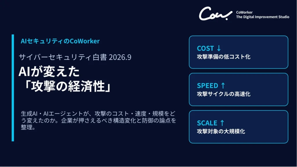 AIが変えたサイバー攻撃の「経済性」とは？CoWorkerが新たな白書で企業防御の論点を解説