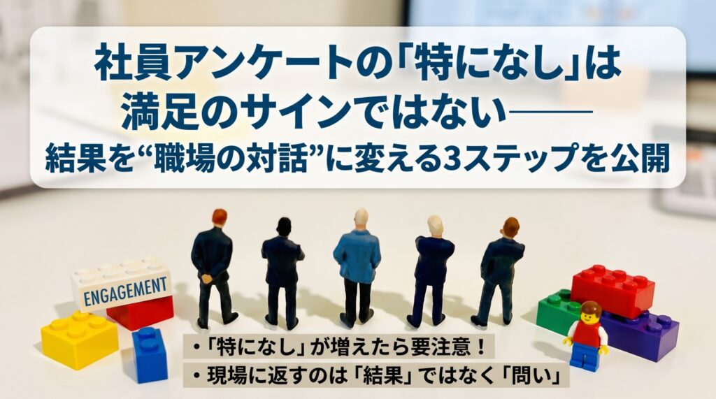 エンゲージメントサーベイの活用法【2026年版】――スコアの次にやる3つのこと