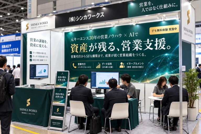 シンカワークス、キーエンス流データ活用とAIで「資産が残る」営業支援を提供 – 営業・マーケDXPO 福岡’26に出展