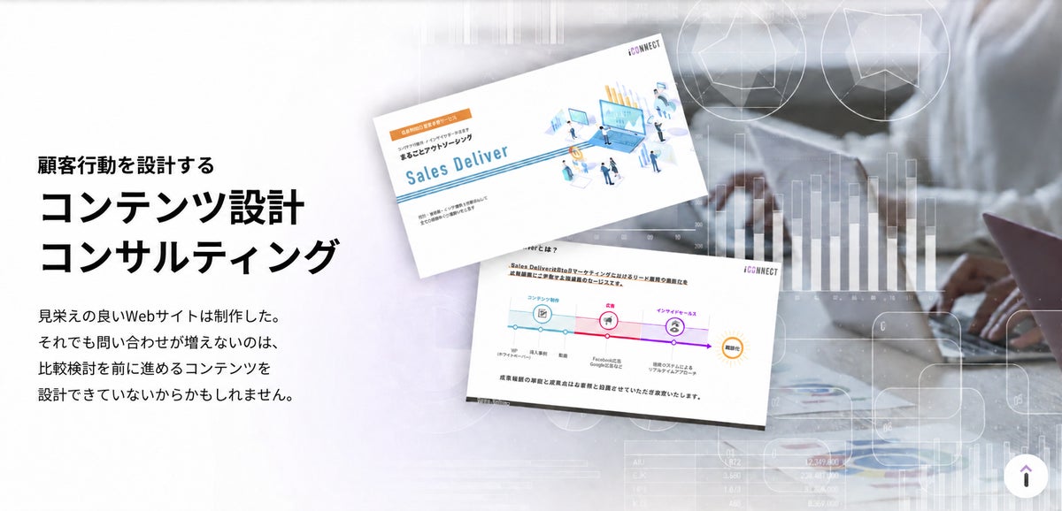 アイコネクト、BtoB企業向け「コンテンツ設計コンサルティング」を提供開始（株式会社D2C事例紹介）