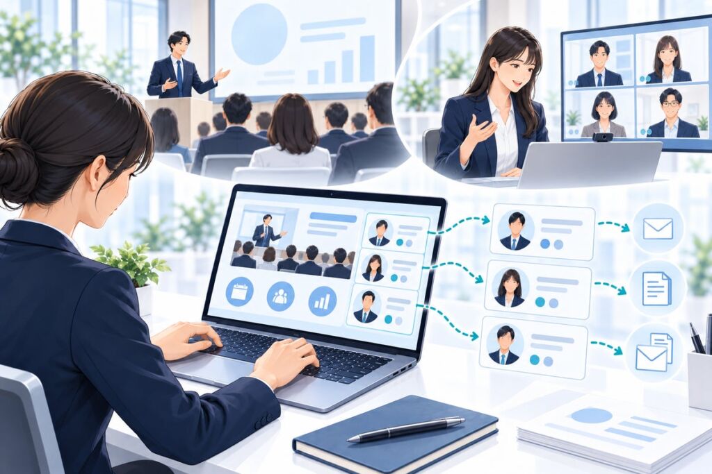 展示会・セミナーでの接点をリードと紐づけて管理、ProSalesに「外向け活動」機能