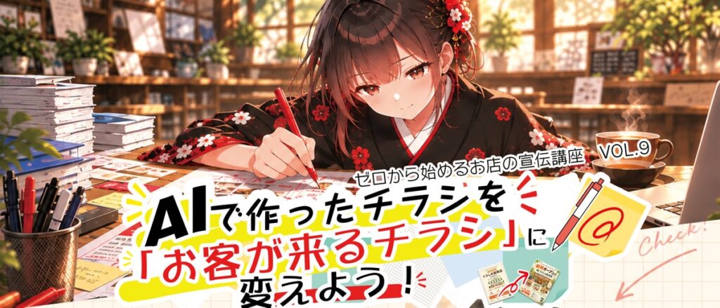 AIならチラシは30秒。でも「きれい」と「お客が動く」は別小規模事業者向けデザイン実践講座を11月25日開催