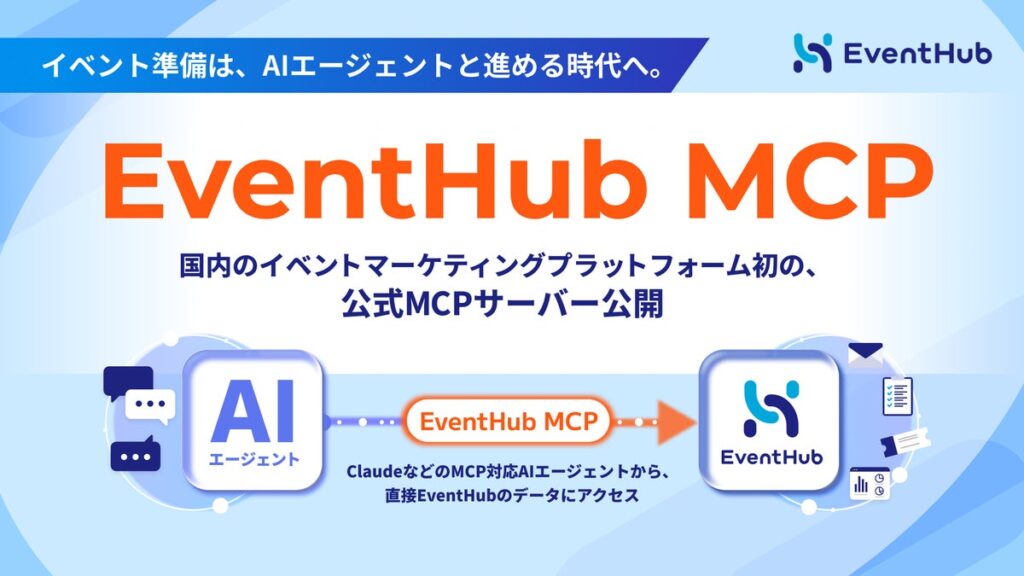 イベント準備は、AIエージェントと進める時代へ。国内のイベントマーケティングプラットフォーム初の公式MCPサーバー「EventHub MCP」を公開