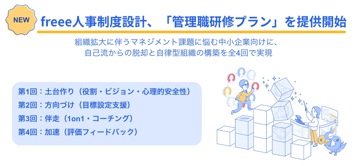 freee人事制度設計、「管理職研修プラン」を提供開始