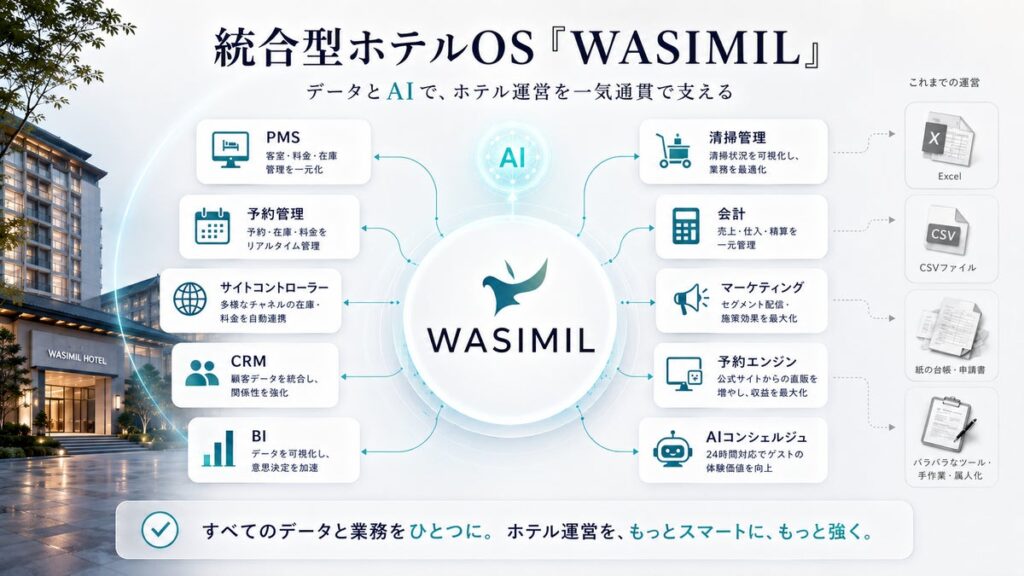 ホテルOSシステムWASIMIL(ワシミル)を提供する株式会社AZOOが、シリーズAにて累計4.9億円を調達。WASIMILのAIエージェント化を加速し、AI活用による新しい宿泊運営モデルの構築へ
