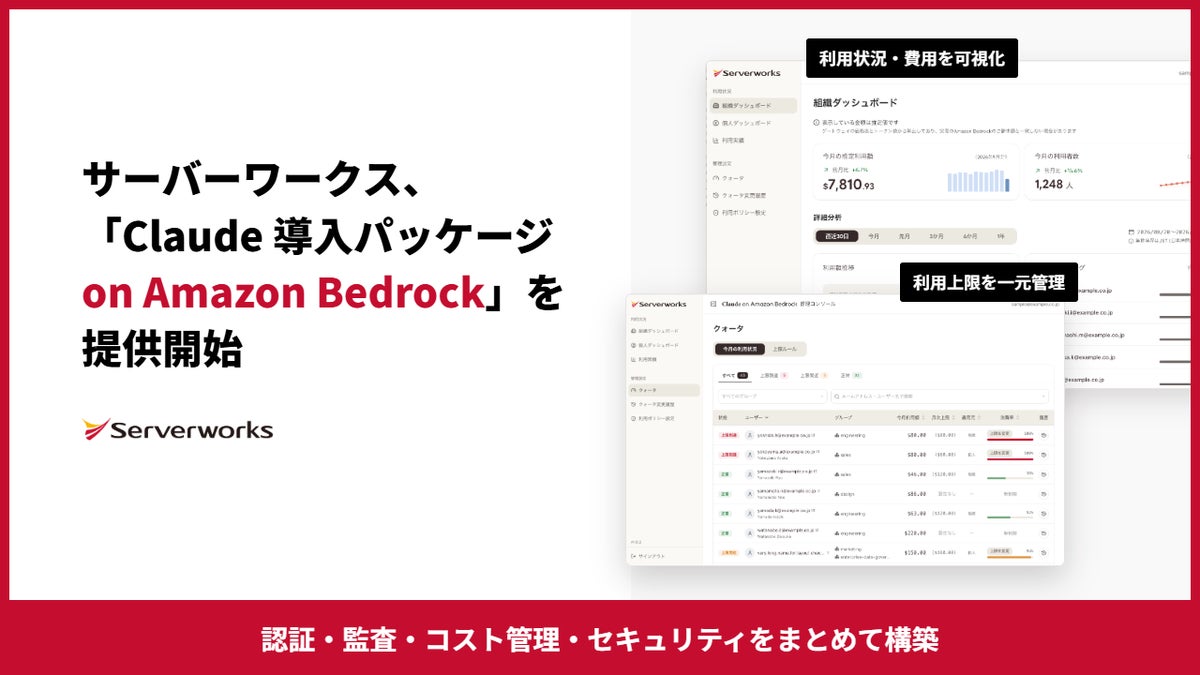 サーバーワークス、「Claude 導入パッケージ on Amazon Bedrock」を提供開始